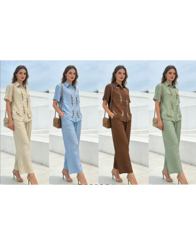 Conjunto bordado camisa y pantalón