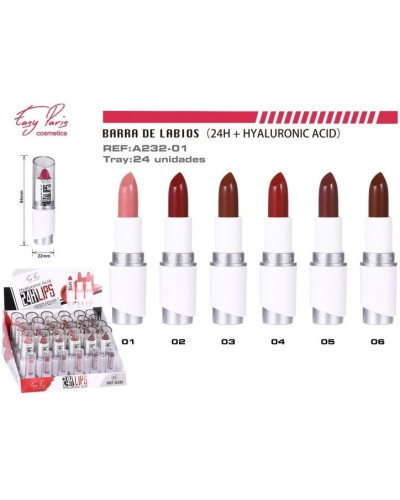 Barra de labios 24h+Acid hialuronico Easy Paris
