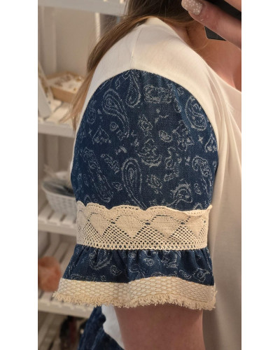 Camiseta volante vaquero