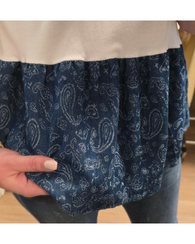 Camiseta volante vaquero