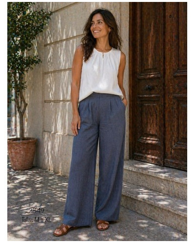 Pantalón tejano palazzo