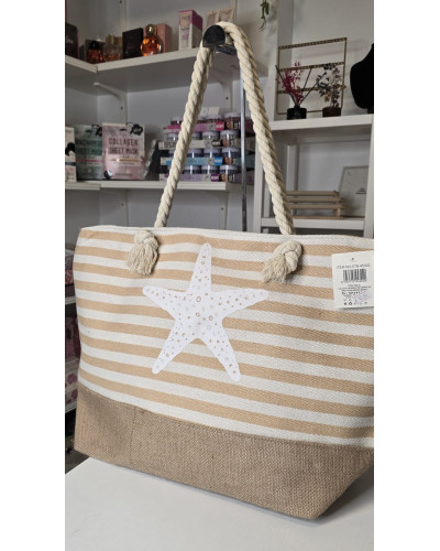 Bolso playa rayas estrella de mar