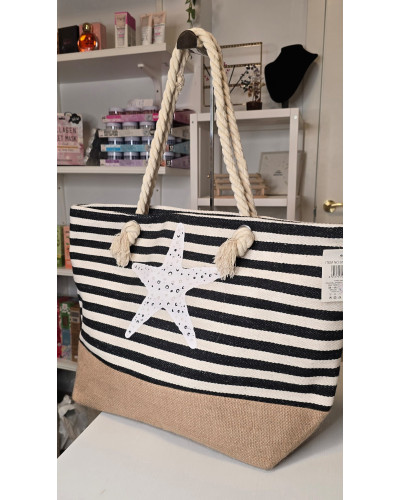 Bolso playa rayas estrella de mar
