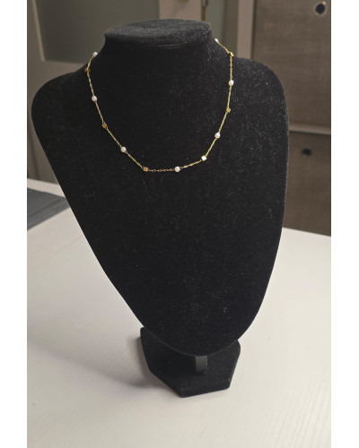 Collar Rocío acero dorado