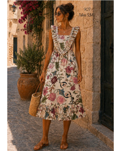 Vestido estampado de flores