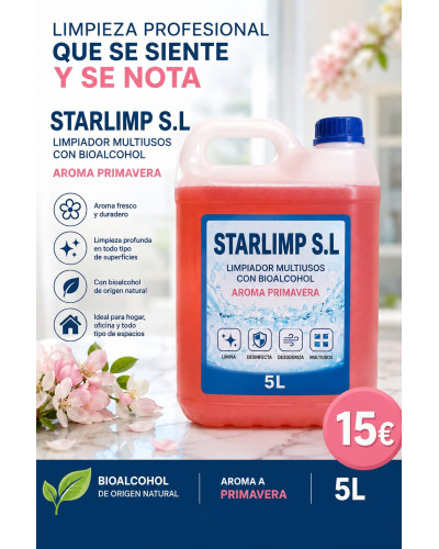 Multiusos con bioalcohol aroma a primavera STARLIMP S.L 5L