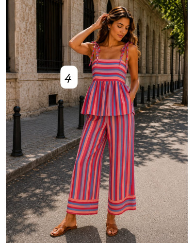 Conjunto de rallas multicolor